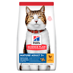 Hill's SP Feline Mature Аdult 7+ Chicken - Хилс сухой корм для зрелых котов с курицей