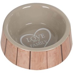 Flamingo Shabby Chic Bowl Heart ФЛАМІНГО ШЕБІ ШИК миска для собак, керамика (0.4 ( d 14см))
