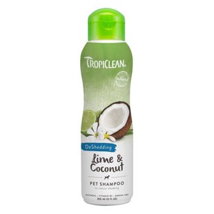 Шампунь для собак і котів для прискорення линяння TropiClean Lime & Coconut, 335 мл