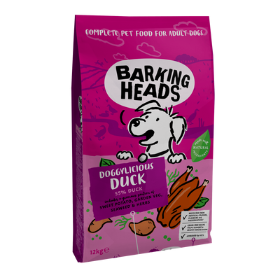 BARKING HEADS Doggylicious Duck / Grain Free "Чудова качка" беззерновий корм для собак, з качкою і бататом