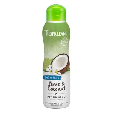 Шампунь для собак и кошек для ускорения линьки TropiClean Lime & Coconut, 335 мл