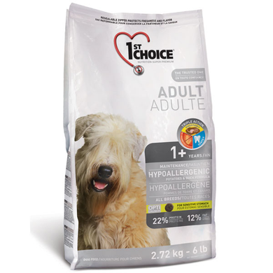 1st Choice Hypoallergenic Adult Potato & Duck - Сухий гіпоалергенний корм для собак з качкою та картоплею 2 кг