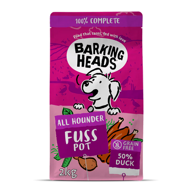 Barking Heads All Hounder Fuss Pot Duck - Сухий корм для собак всіх порід з качкою, 2 кг