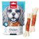 Wanpy Chicken Jerky and Calcium Bone Twists - Ванпі ласощі-кісточки кальцієві з в'яленою куркою для собак 100 г фото 2