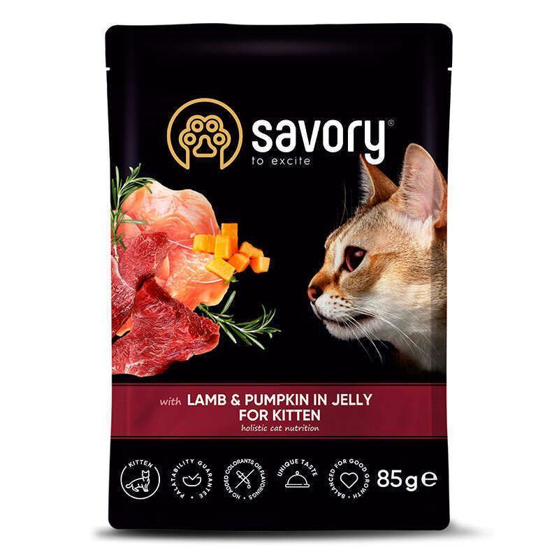 Savory Kitten Pouch with Lamb & Pumpkin in Jelly - Сейворі пауч