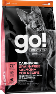 Сухой беззерновой корм для собак Go! Solutions Carnivore SALMON & COD с лососем и треской, 1,6 кг