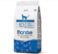 Monge Superpremium Cat Urinary - Сухий корм для профілактики сечокам'яної хвороби котів з куркою 1,5 кг