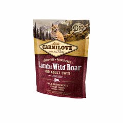 Carnilove Cat Lamb & Wild Boar Sterilised - Сухой корм для стерилизованных кошек с ягненком и диким кабаном, 400 г