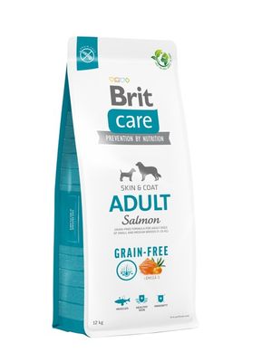 Brit Care Dog Grain-free Adult - Сухой беззерновой корм для собак малых и средних пород с лососем, 12 кг