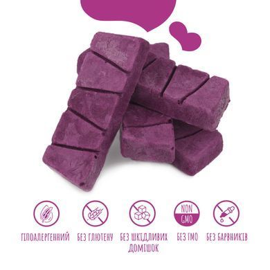 Ласощі для собак від 3-х місяців Mavsy freeze dried CHOCOLATE FONDANT WITH PURPLE SWEET POTATO шоколадний фондан з фіолетовим бататом, 50 г