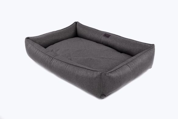 Лежак для собак Harley & Cho Sofa Graphite графітового кольору з підсиленою поверхнею та бортами, розмір L