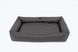 Лежак для собак Harley & Cho Sofa Graphite графітового кольору з підсиленою поверхнею та бортами, розмір L фото 1