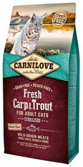 Carnilove Cat Fresh Carp & Trout Sterilised Сухой корм с мясом карпа и форели для стерилизованных котов, 6 кг