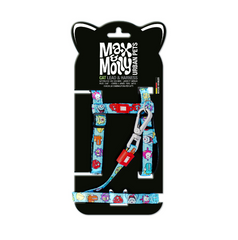 Max Molly Cat Harness/Leash Set - Little Monster/1 Size - Набор шлеи и поводка для кошек с принтом маленьких монстров