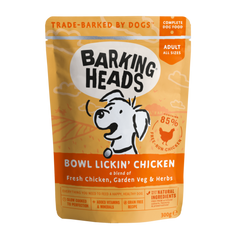 BARKING HEADS Bowl Lickin Chicken - Вологий корм для собак "До останнього шматочка" з куркою - пауч 300 г
