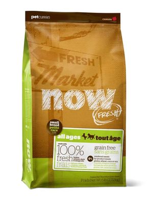 Now! Fresh Small Breed Adult - Сухий беззерновий корм для собак малих порід усіх вікових груп з індичкою та качкою, 2,72 кг