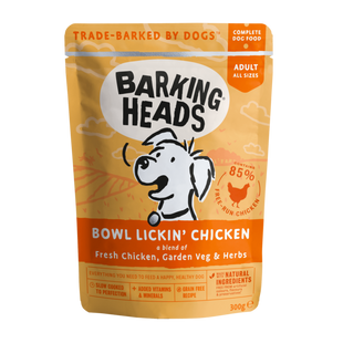 Влажный корм для взрослых собак Barking Heads Bowl Lickin CHICKEN с курицей, 300 г