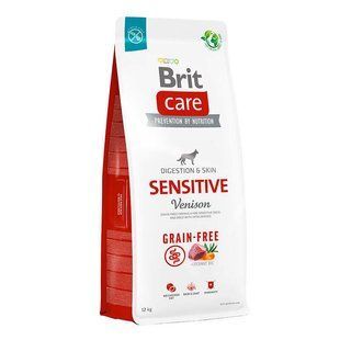 Brit Care Dog Grain-free Sensitive - Сухий беззерновий корм для собак з чутливим травленням з олениною 12 кг