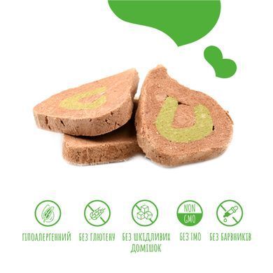 Ласощі для собак від 3-х місяців Mavsy freeze dried RABBIT PARFAIT ON A SPINACH PILLOW WITH CREAM парфе з кролика на шпинатній подушці з вершковим соусом, 50 г