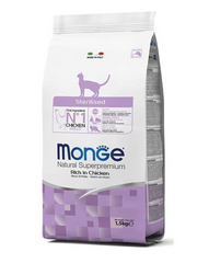 Monge Superpremium Cat Sterilised - Сухой корм для стерилизованных кошек с курицей 400 г