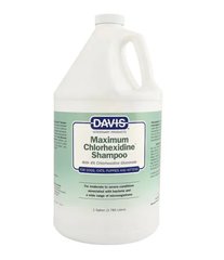 Davis Maximum Chlorhexidine Shampoo - Девіс шампунь з 4% хлоргексидином для собак та кішок із захворюваннями шкіри та шерсті, 3,8 л