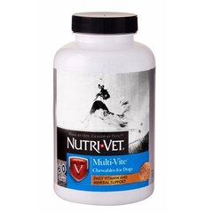Nutri-Vet Multi-Vite-МУЛЬТИ-ВІТ комплекс вітамінів і мінералів для собак, жувальні таблетки
