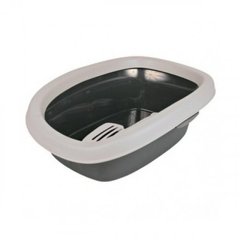 Trixie TX-40111 туалет для кота без лопатки "Carlo 1" 31х14х43 см, світло-сірий / сірий
