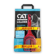 АКЦІЯ Cat Leader АРОМАТ ДИКОЇ ПРИРОДИ ультрагрудкувальний наповнювач у котячий туалет 5кг + лопатка Moderna ХЕНДІ у подарунок (5кг)