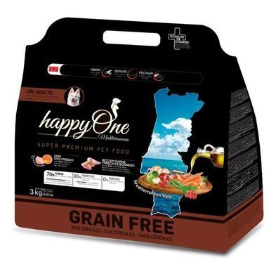 happyOne Mediterraneum Adult Dog Fresh Lamb - Сухий корм для дорослих собак зі свіжим ягням 3 кг