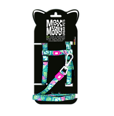 Max Molly Cat Harness/Leash Set - Tropical/1 Size - Набор шлеи и поводка для кошек с принтом тропиков