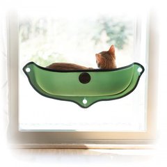 K&H Ez Mount Window Bed Kitty Sill спальне місце на вікно для кішок (Зелений (1))