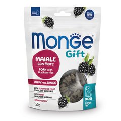 Monge Gift Dog Puppy and Junior Growth Support - Ласощі для цуценят, свинина з ожиною, 150 г