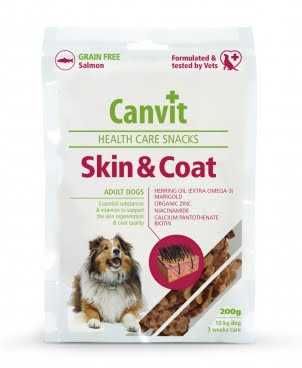 Canvit Skin and Coat напіввологі ласощі з лососем для собак, 200 г