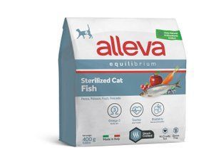 Alleva Equilibrium Fish Sterilized Cat - Сухой корм для взрослых стерилизованных кошек с рыбой 0,4 кг