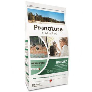 Pronature Holistic Cat Nordikо - Сухой беззерновой холистик корм для котов индейка с ягодами, 6 кг