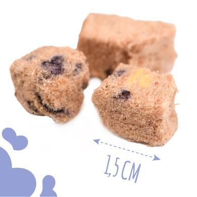 Ласощі для собак від 3-х місяців Mavsy freeze dried TURKEY SOUFFL&Eacute; WITH BLUEBERRIES суфле з індички та чорницею, 50 г