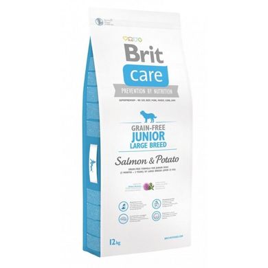 Brit Care Grain Free Junior Large Breed Salmon & Potato - Беззерновий сухий корм для молодих собак великих порід з лососем та картоплею