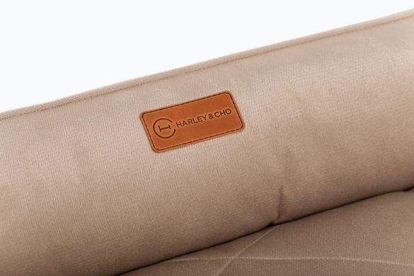 Лежак для собак Harley & Cho Sofa Velour Beige бежевого кольору з підсиленою поверхнею та бортами, розмір L