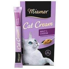 Miamor Cat Snack Malt Kase - Лакомство для выведения шерстяных комков у кошек, с сыром (6х15 г)