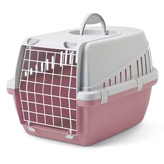 Savic ТРОТТЕР1 (Trotter1) переноска для собак та котів, 49х33х30см (Cвітло-сірий - рожевий ( 49х33х30 см))