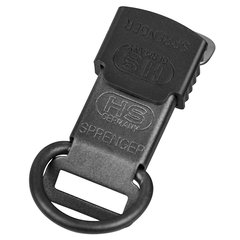 Sprenger Clic-Lock with D-Ring СПРЕНГЕР ЗАМОК CLIC-LOCK с D-кольцом для ошейника собак, нержавеющая сталь (воронена сталь матова)