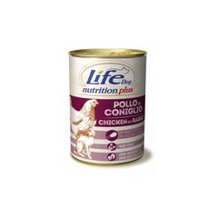 LifeDog "Nutrition Plus" - Консерва для собак курка з кроликом і овочами, 400 гр