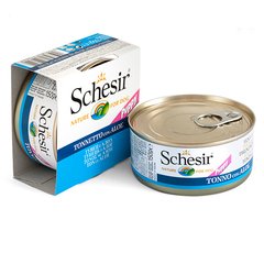 Schesir Tuna Aloe Puppy - Влажный корм натуральные консервы для щенков тунец с алоэ, в желе, 150 г