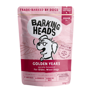 Вологий корм для літніх собак Barking Heads Golden Years CHICKEN & SALMON з куркою та лососем, 300 г