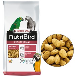 Versele-Laga NutriBird P19 Original Breeding - Корм для крупных попугаев, 10 кг