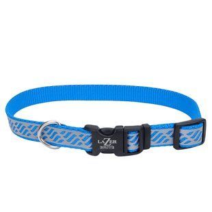 Coastal Lazer Brite Reflective Collar - Світловідбивний нашийник для собак Блакитна хвиля, 1,6 см * 30-46 см
