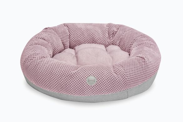 Овальный лежак для собак и кошек Harley & Cho Bagel Pink розового цвета, размер S