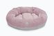 Овальный лежак для собак и кошек Harley & Cho Bagel Pink розового цвета, размер S фото 3