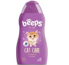 Beeps Cat Care Shampoo - Шампунь для котів з екстрактом вівсяних пластівців та ароматом винограду, 502 мл