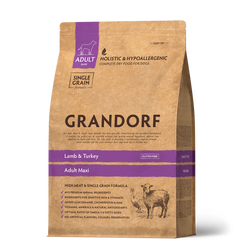 Grandorf DOG LAMB & TURKEY MAXI - Грандорф Cухий комплексний корм для дорослих собак великих порід від 15 місяців 3 кг